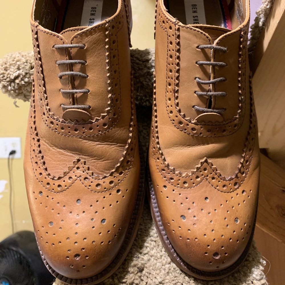 Ben Sherman Collection: Leather Wingtip Oxfords.